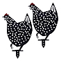 Iron Plant Labels, for Seed Potted Herbs Flowers Vegetables, Rooster