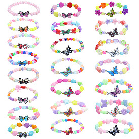 Colorful Butterfly Bracelet for Girls, Cute Beaded Kids' Jewelry Gift