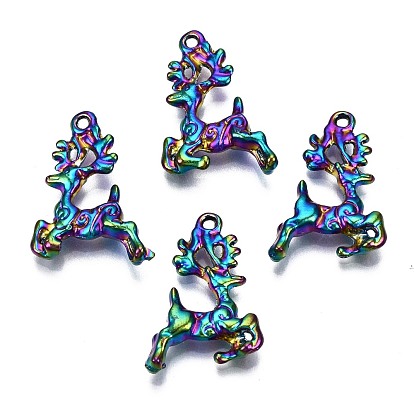 Alloy Pendants, Cadmium Free & Nickel Free & Lead Free, Elk Christmas Reindeer/Stag