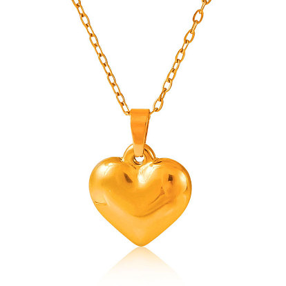 Элегантные 304 ожерелья с подвеской в форме сердца из нержавеющей стали для женщин