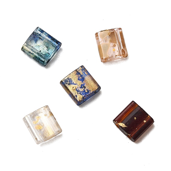 2 Прозрачный стеклянный бисер, , квадратный