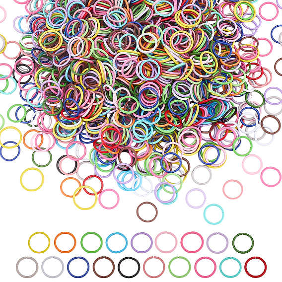 380 шт. 19 цветные запекаемые краска сплав открытые соединительные кольца