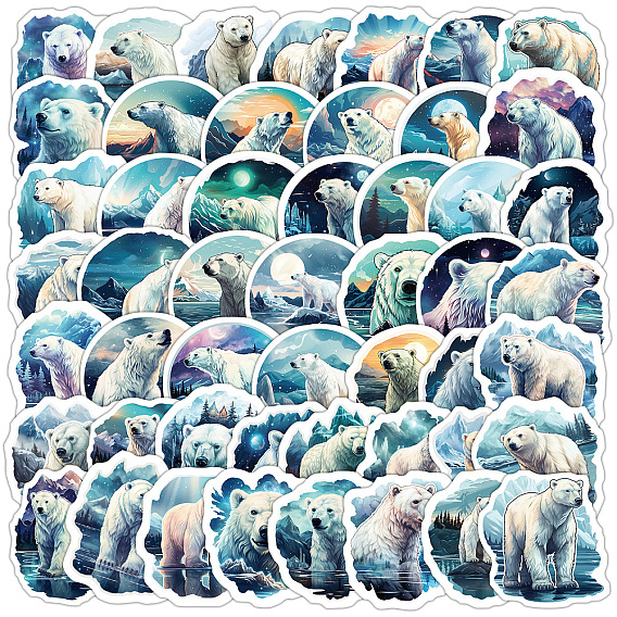 Медведь 50шт ПВХ самоклеящиеся наклейки, водонепроницаемые наклейки, для чемодана, скейтборде, холодильник, шлем, оболочка мобильного телефона