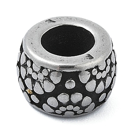 304 Stainless Steel European Beads, Large Hole Beads, Rondelle