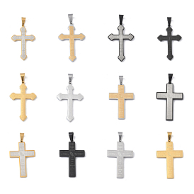 304 подвески из нержавеющей стали, молитвенный крест-талисман с символом спокойствия