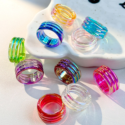 Пластиковые кольца для женщин, полоса