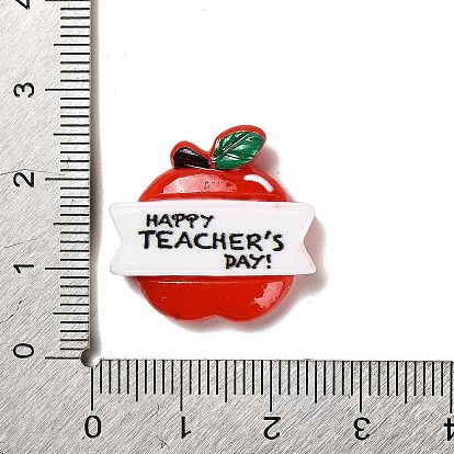 Teacher's Day Theme Opaque Resin Cabochons