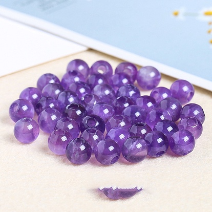 Améthyste perles naturelles, ronde