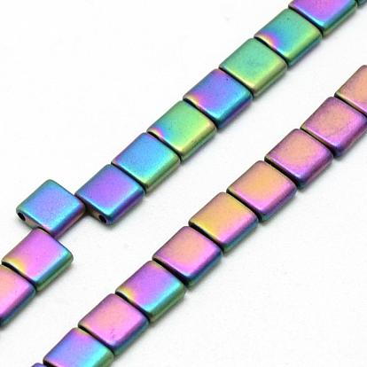 Electroplate Non-magnetic Synthetic Hematite Multui-Strand Links, Matte, Square