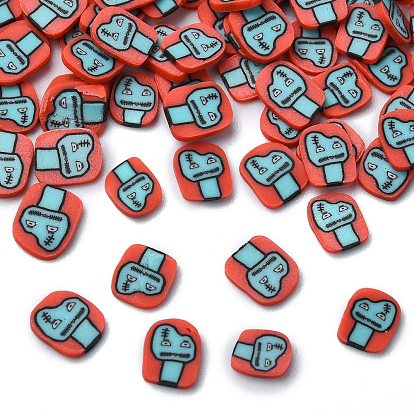 Кабошоны из полимерной глины ручной работы на тему Хэллоуина, призрак