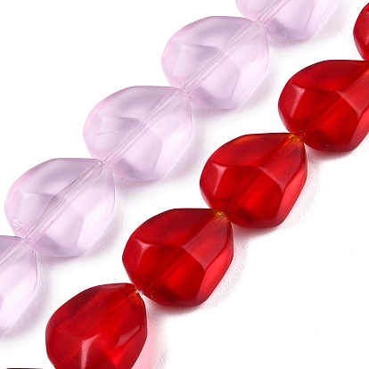 Матовые стеклянные бусины, имитация драгоценных камней, граненые, самородки