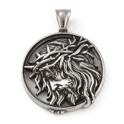 304 подвески из нержавеющей стали, с 201 защелкой из нержавеющей стали на поручнях, плоский круглый с подвесками Иисуса