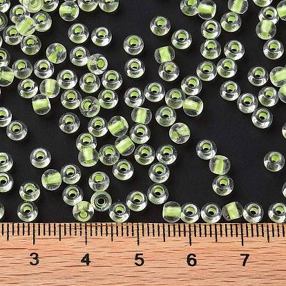 6/0 Luminous Glass Seed Beads, Glow in the Dark Round Beads, Inside Colours Round