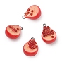 Opaque Acrylic Pendants, Pomegranate Charms
