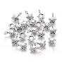 304 Stainless Steel Pendant Cabochon Settings, Star