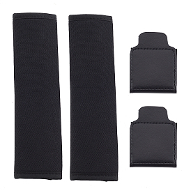 Superfindings 1 set imitation cuir siège auto régulateur de ceinture de sécurité, avec épaulette de ceinture de sécurité en tissu, accessoires de décoration de voiture