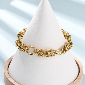 304 из нержавеющей стали византийские браслеты цепи, Браслеты из овальных звеньев цепи для женщин