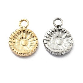 304 прелести нержавеющей стали, плоский круглый шарм, ионное покрытие (ip)