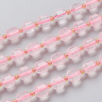 Природного розового кварца нитей бисера, граненые, круглые