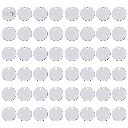 50шт. алюминиевые подвески, пустые теги, плоско-круглые
