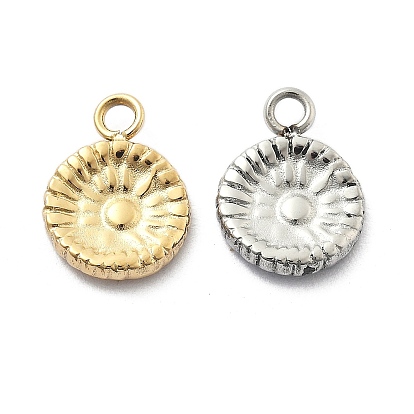 304 прелести нержавеющей стали, плоский круглый шарм, ионное покрытие (ip)