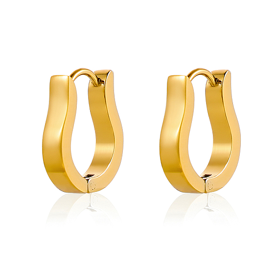 Серьги из 304 нержавеющей стали, U-образный, ионное покрытие (ip)