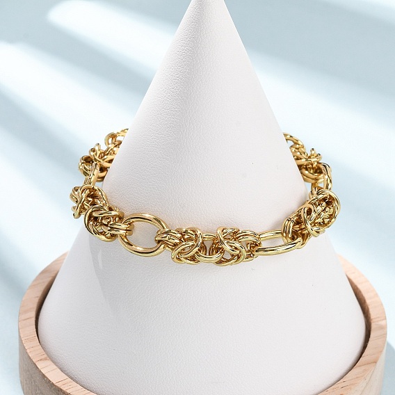 304 из нержавеющей стали византийские браслеты цепи, Браслеты из овальных звеньев цепи для женщин