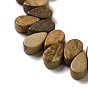 Natural Picture Jasper Beads Strands, Teardrop, Top Drilled