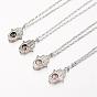 Tibetan Style Alloy Pendant Necklaces, with Glass Beads, Brass Cable Chains, Hamsa Hand/Hand of Fatima/Hand of Miriam, 17.72 inch