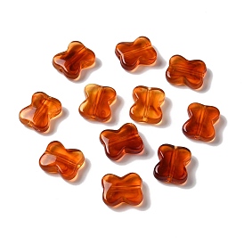 Transparent Two-tone Acrylic Beads, Bowknot
