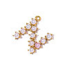 304 подвески из нержавеющей стали, с абс пластмассовой имитационной жемчужиной, ионное покрытие (ip), реальный 18 k позолоченный, зеркальная полировка