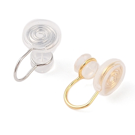 Brass with Silicone Clip-on Earring Findings