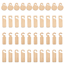 40 шт 4 стиль пустые деревянные этикетки для растений, бирка для рассады семян, травы, цветы, овощи, круглый/прямоугольный