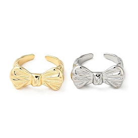 Brass Open Cuff Ring, Bowknot