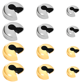 120 шт. 6 стиль 304 крышки для обжимных бусин из нержавеющей стали