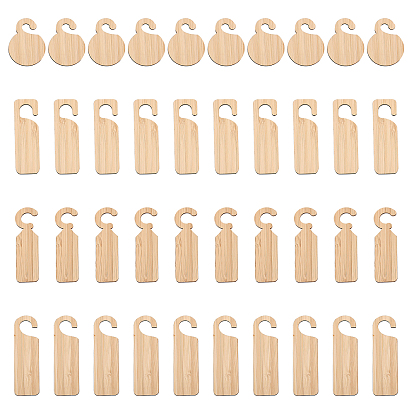 40 шт 4 стиль пустые деревянные этикетки для растений, бирка для рассады семян, травы, цветы, овощи, круглый/прямоугольный