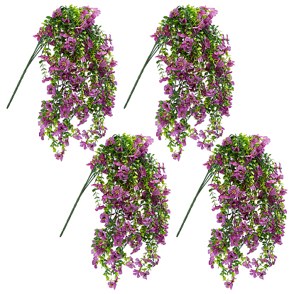4шт. искусственная пластиковая фиолетовая лоза для свадебного украшения, домашний декор своими руками