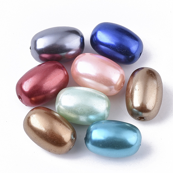 Perles de nacre en plastique ABS, baril