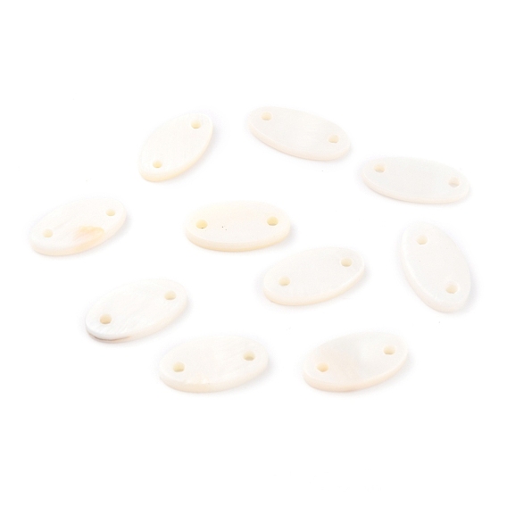 Natural Freshwater Shell Links, Oval