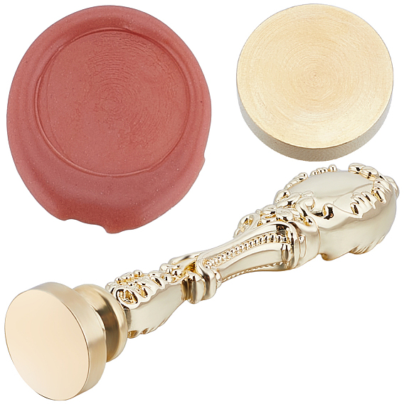 1ПК пустая восковая печать латунная головка штампа, без гравировки логотипа, для сургучной печати, круглые, с ручкой из сплава ПК