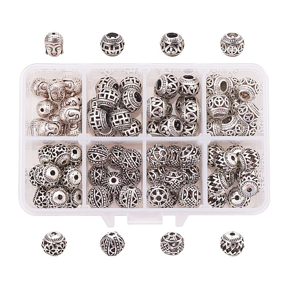 Jewelry Finding Sets, with Tibetan Style Alloy Beads and Tibetan Style Alloy European Beads