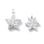 925 подвески-звездочки из стерлингового серебра с микропаве из прозрачных кубических цирконий, с печатью 925