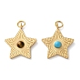 Подвески из драгоценных камней-звезд, ионное покрытие (ip) 304 подвески-пентаграммы из нержавеющей стали, реальный 18 k позолоченный