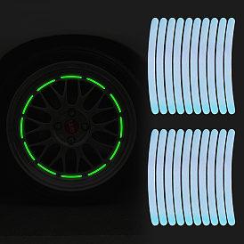 Пластиковые светоотражающие наклейки на автомобильные колесные диски, клейкие полоски для колес, внешние аксессуары