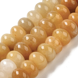 Natural Topaz Jade Beads Strands, Rondelle