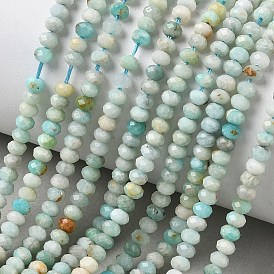 Натуральный цветок амазонитовые бусины пряди, рондель, граненые