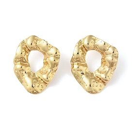 304 Stainless Steel Irregular Ring Stud Earrings for Women
