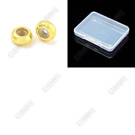 Brass Beads, with Silicone, Rondelle