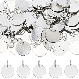 120 латунные подвески шт., плоско-круглые, с целью перехода в кольце