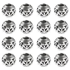 20Pcs Tibetan Style European Beads, Large Hole Beads, Rondelle